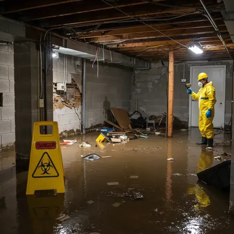 Flooded Basement Electrical Hazard in Spring Valley, NY Property